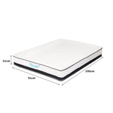 France 21cm Spring Mattress Premium Top Foam Medium Firm - Single