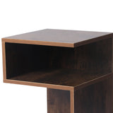 Dawson Wooden High Gloss Bedside Table Wood Nightstand Storage Cabinet Bedroom - Oak