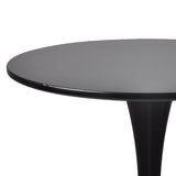 Set of 2 Round Bar Table Pub Tables - Black