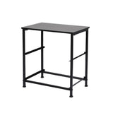 Moose Fabric Bedside Table with 2 Drawers - Dark Grey