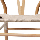 Jett Set of 2 Dining Chairs Rattan Seat Side Kitchen Wood Furniture - Oak