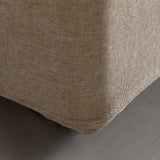 Syke Gas Lift Bed Frame Fabric Base with Storage - Beige Double