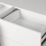 Callum Wooden Buffet Sideboard Cabinet Automatic Spring Drawers Storage Shelf Cupboard - White
