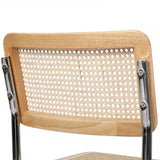 Fenella Set of 2 Dining Chairs Chair Replica Mid Century Modern Rattan Backrest - Natural