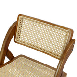 Abigail Set of 2 Foldable Rattan Dining Chairs - Walnut