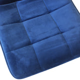Spencer Set of 4 Dining Chairs Kitchen Table Lounge Room Retro Padded Seat Velvet - Blue
