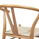 Jett Set of 2 Dining Chairs Rattan Seat Side Kitchen Wood Furniture - Oak