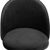 Brooke Set of 2 Dining Chairs Kitchen Cafe Lounge Sofa Upholstered Velvet - Black