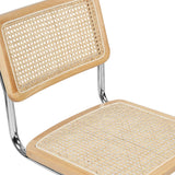 Fenella Set of 2 Dining Chairs Chair Replica Mid Century Modern Rattan Backrest - Natural