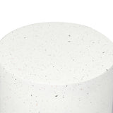 Ilithyia Side Table Terrazzo Round End - White