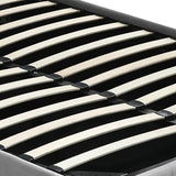 Syke Gas Lift Bed Frame Fabric Base with Storage - Grey Queen