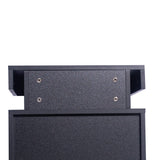 Inuvik LED Bedside Table RGB LED Side Table High Gloss Nightstand Cabinet with 2 Drawers - Black