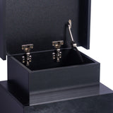 Inuvik LED Bedside Table RGB LED Side Table High Gloss Nightstand Cabinet with 2 Drawers - Black