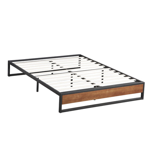 Blake Metal And Wood Bed Base - Double