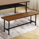 Aileen 140cm Dining Chairs Bench Chair 2-3 Seater - Brown