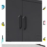 Magnus Buffet Sideboard Metal Cabinet - Charcoal