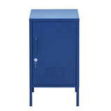 Quesnel Bedside Table Metal Cabinet - Blue