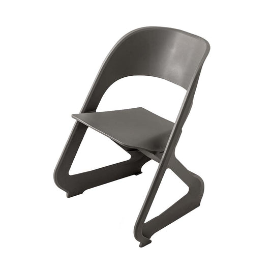 Kendall Set of 4 Dining Chairs Office Cafe Lounge Seat Stackable Plastic Leisure - Grey