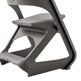 Kendall Set of 4 Dining Chairs Office Cafe Lounge Seat Stackable Plastic Leisure - Grey