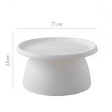 Iliana Coffee Table Round 71cm Plastic - White