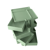 Vernon PP Plastic Bedside Table Side Table Nightstand Organizer Replica Boby Trolley 5 Tier with 4 Drawers - Green