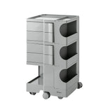 Vernon PP Plastic Bedside Table Side Table Nightstand Organizer Replica Boby Trolley 5 Tier with 4 Drawers - Grey