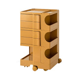 Vernon PP Plastic Bedside Table Side Table Nightstand Organizer Replica Boby Trolley 5 Tier with 4 Drawers - Yellow