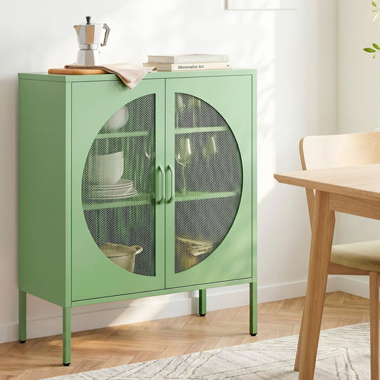 Cipher Metal Buffet Sideboard Cabinet - Green
