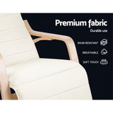 Maribel Rocking Armchair Footrest Nursing - Beige