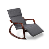 Maribel Rocking Armchair Footrest Nursing - Charcoal