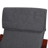 Maribel Rocking Armchair Footrest Nursing - Charcoal