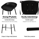 Set of 2 Koropi Metal Bar Stools - Black