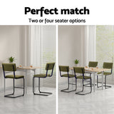 Set of 4 Nairobi Bar Stools Velvet Chairs - Green