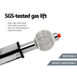Set of 2 Foggia Bar Stools Gas lift Swivel Armrests Steel - Black