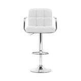 Set of 2 Foggia Bar Stools Gas lift Swivel Steel - White