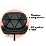 Set of 2 Exeter Kitchen Bar Stools - Black & Chrome