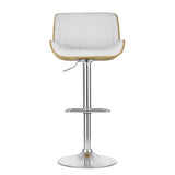 114.5cm Preston Bar Stools Kitchen Stool Chairs Metal Barstool Dining Chair Swivel - White