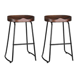 Set of 2 Reggio Tractor Seat Bar Stools - Black