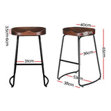 Set of 4 Reggio Tractor Seat Bar Stools - Wood
