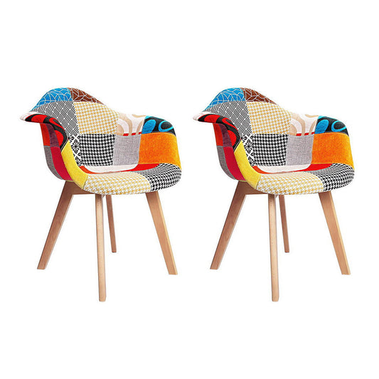 Hollis Set of 2 Fabric Retro Replica - Multicolour