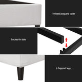 Heidi Ensemble Bed Base Metal - Grey Queen