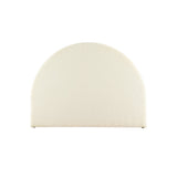 Bed Head Bouclé Headboard Bedhead Base - White Double