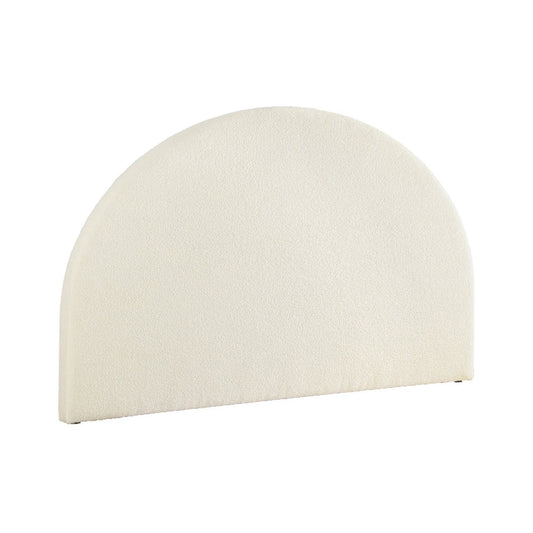 Bed Head Bouclé Headboard Bedhead Base - White King