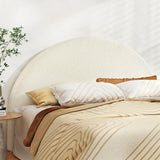 Bed Head Bouclé Headboard Bedhead Base - White King