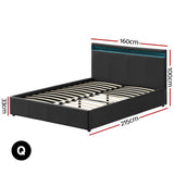 Pyrope 27cm Bed & Mattress Package - Black Queen