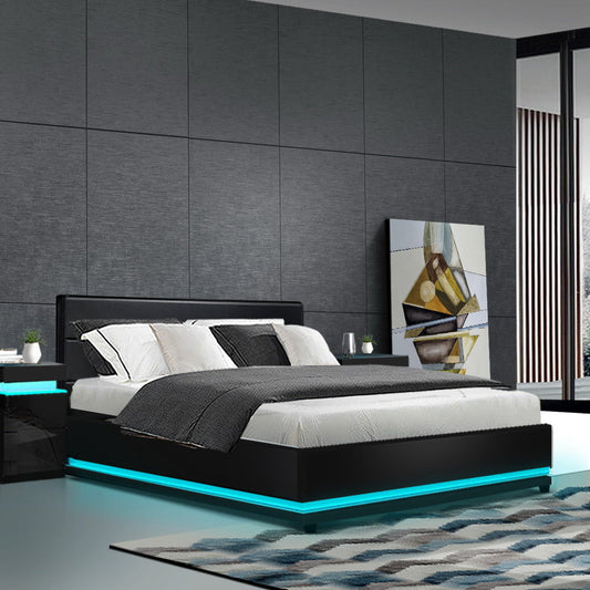 Venus Bed & Mattress Package - Black Double