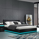 Marble 30cm Bed & Mattress Package - Black Queen