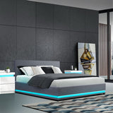 Venus Bed & Mattress Package with 34cm Black Mattress - Grey Queen