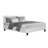 Saturn Bed & Mattress Package with 22cm Mattress - White Double