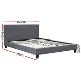 Chert 27cm Bed & Mattress Package - Grey Queen
